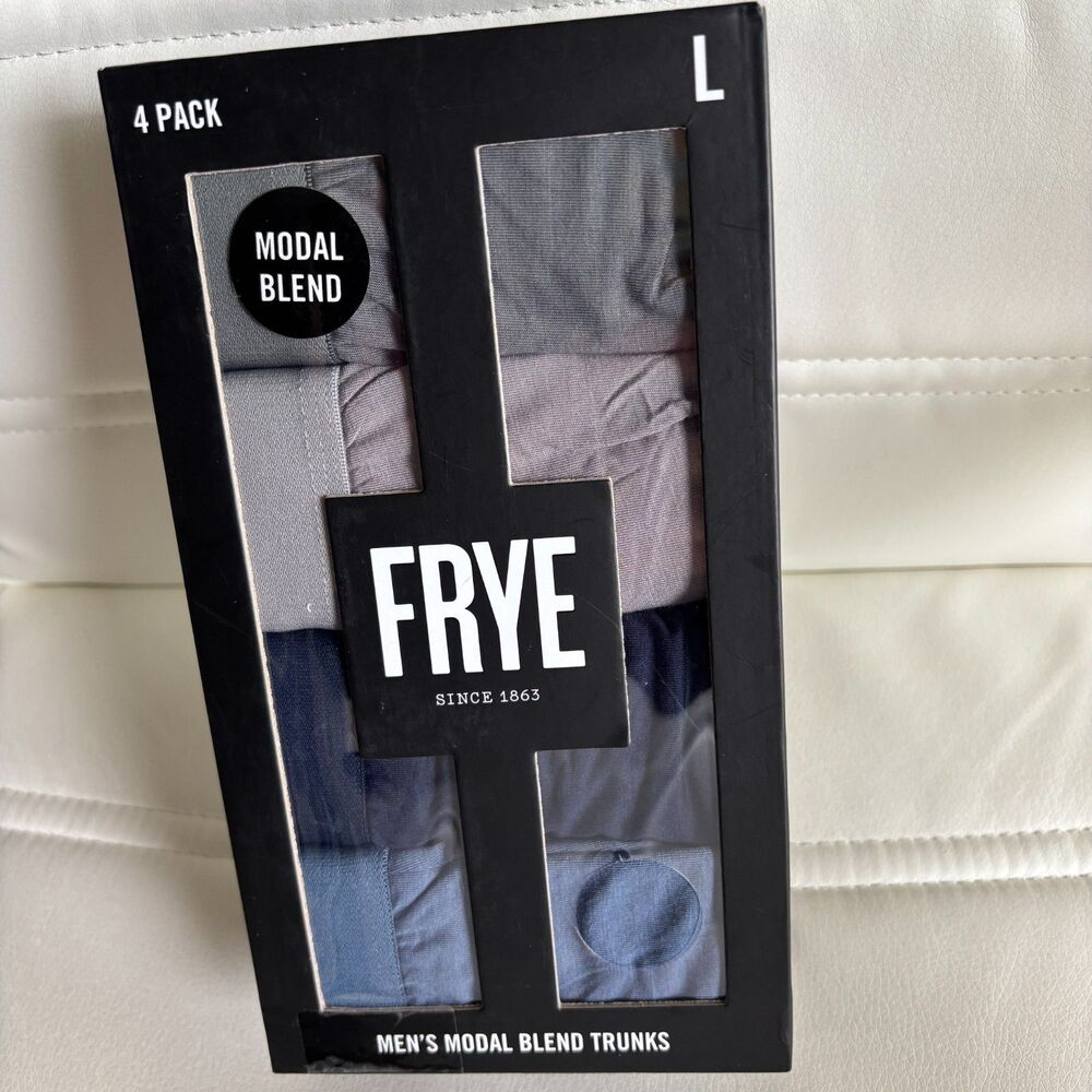 FRYE Men's 95% Modal Blend Trunks 4 Pack Size L 36-38 Boxer Briefs NEW
